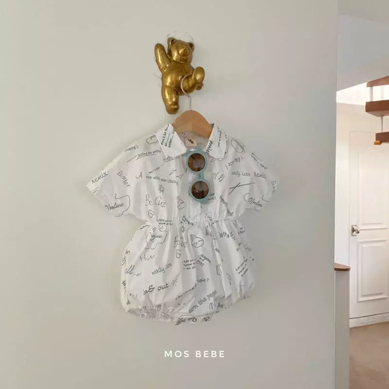 Mos Bebe - Korean Baby Fashion - #babyoninstagram - Sketch Collatr Bodysuit - 2