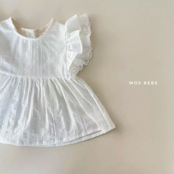 Mos Bebe - Korean Baby Fashion - #babylifestyle - Terry Blouse Set - 4