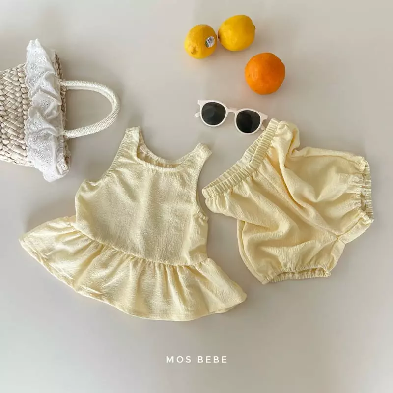 Mos Bebe - Korean Baby Fashion - #babyootd - Momo Top Bottom Set - 7