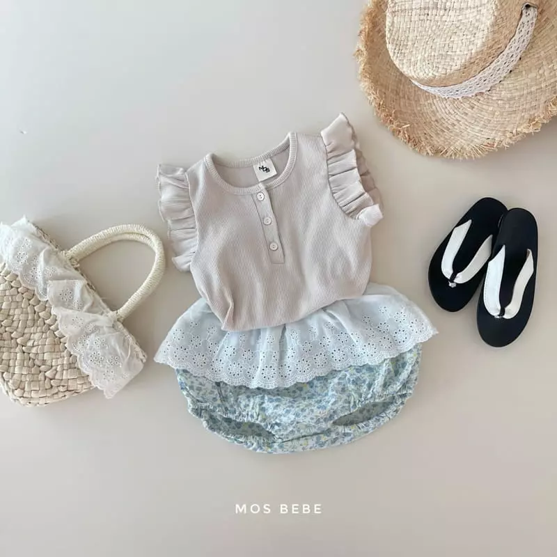 Mos Bebe - Korean Baby Fashion - #babyoutfit - Loving You Top Bottom Set - 9