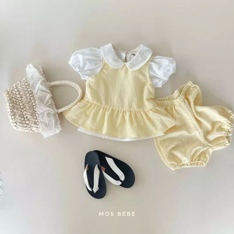 Mos Bebe - Korean Baby Fashion - #babyoutfit - Momo Top Bottom Set - 8