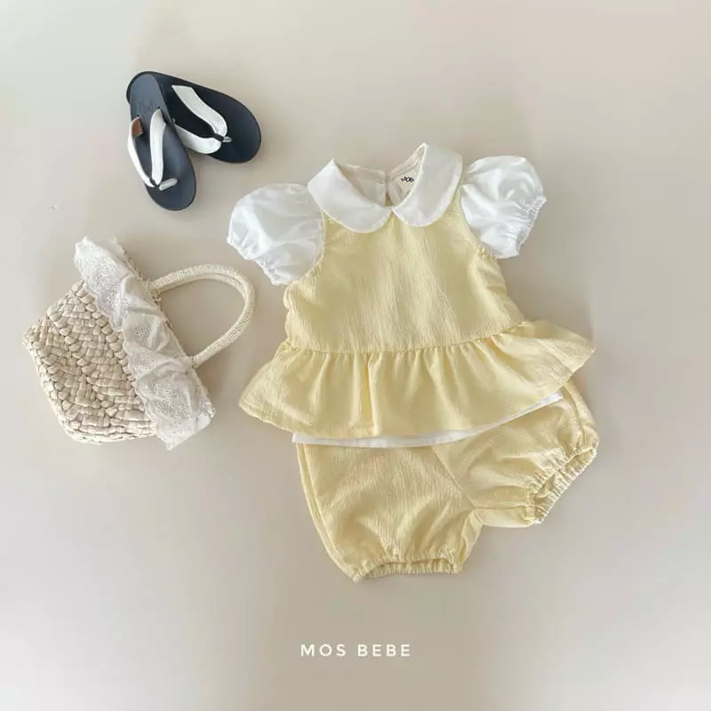 Mos Bebe - Korean Baby Fashion - #babyoutfit - Momo Top Bottom Set - 9