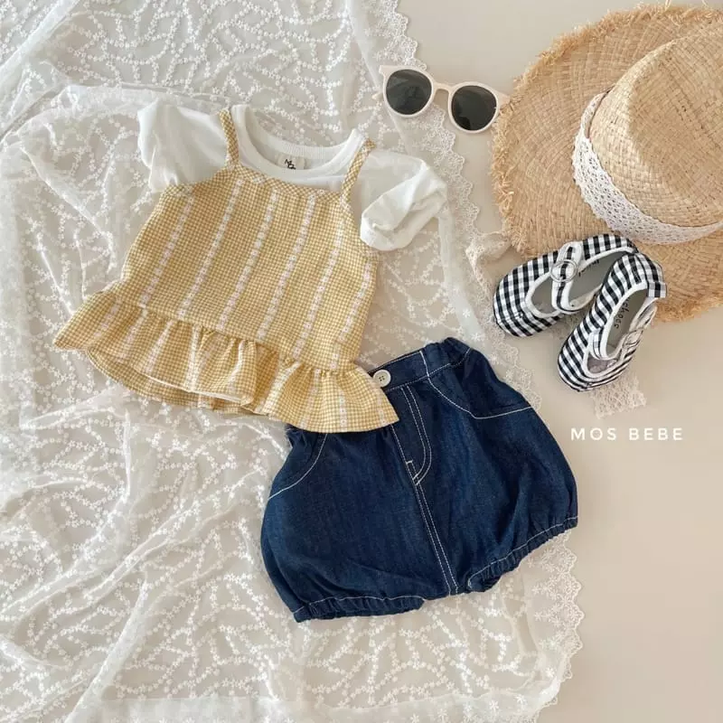 Mos Bebe - Korean Baby Fashion - #babyoutfit - Bandy Top Bottom Set - 6