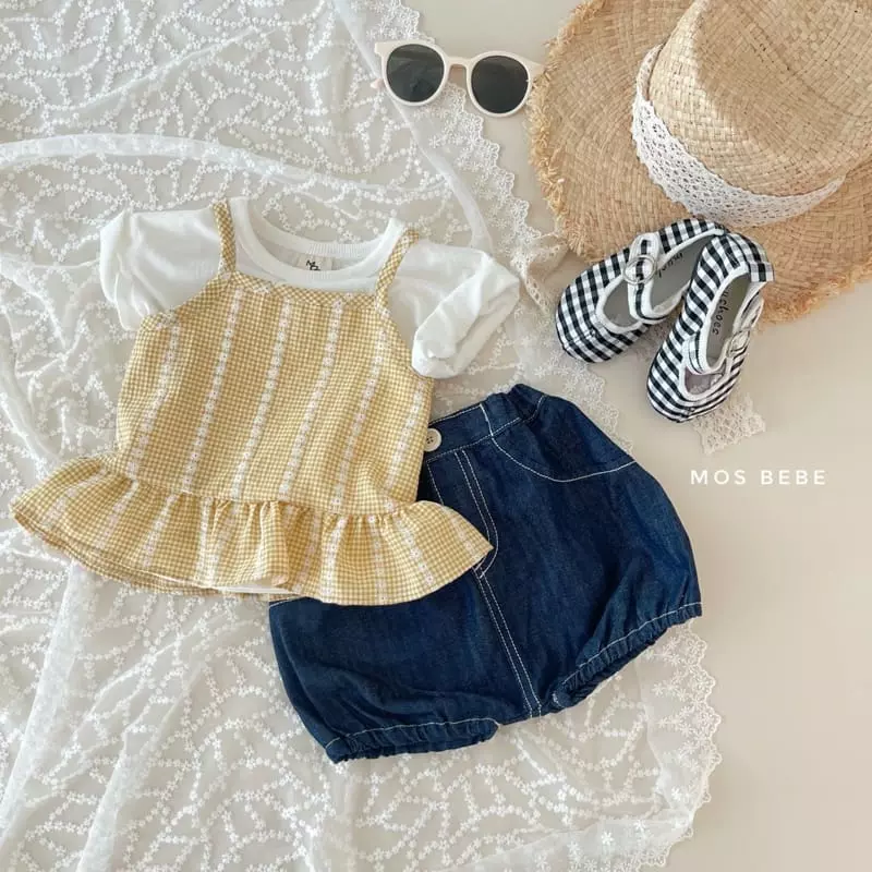 Mos Bebe - Korean Baby Fashion - #babyoutfit - Bandy Top Bottom Set - 7