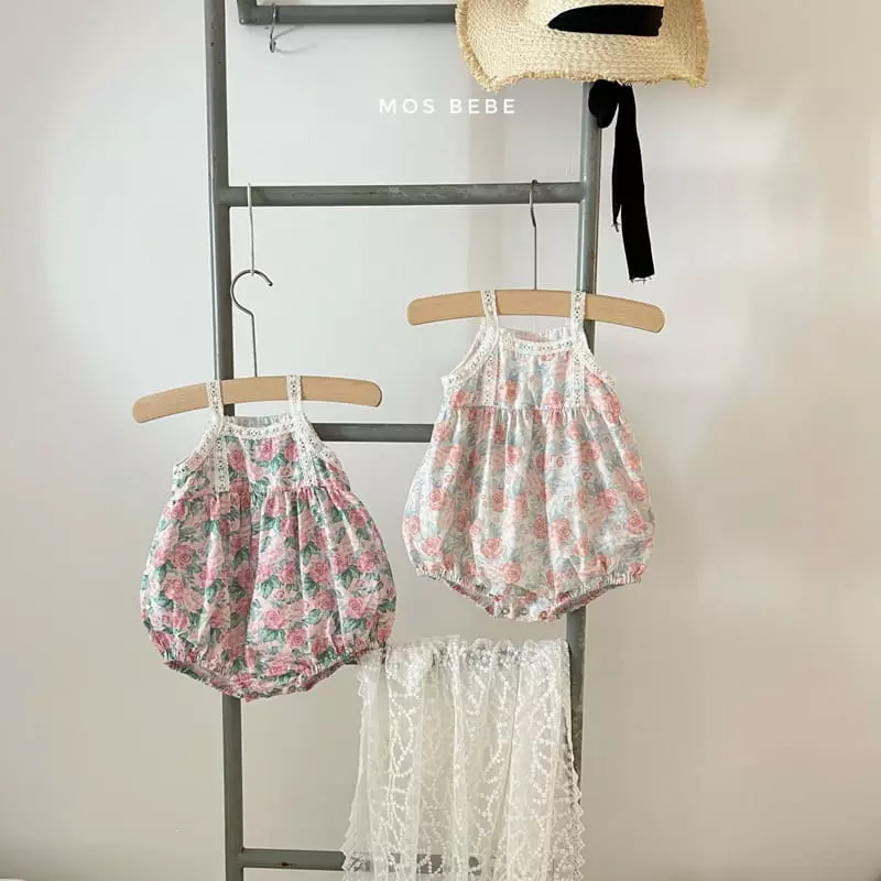 Mos Bebe - Korean Baby Fashion - #babyoutfit - Lisian Sleeveless Bodysuit - 3