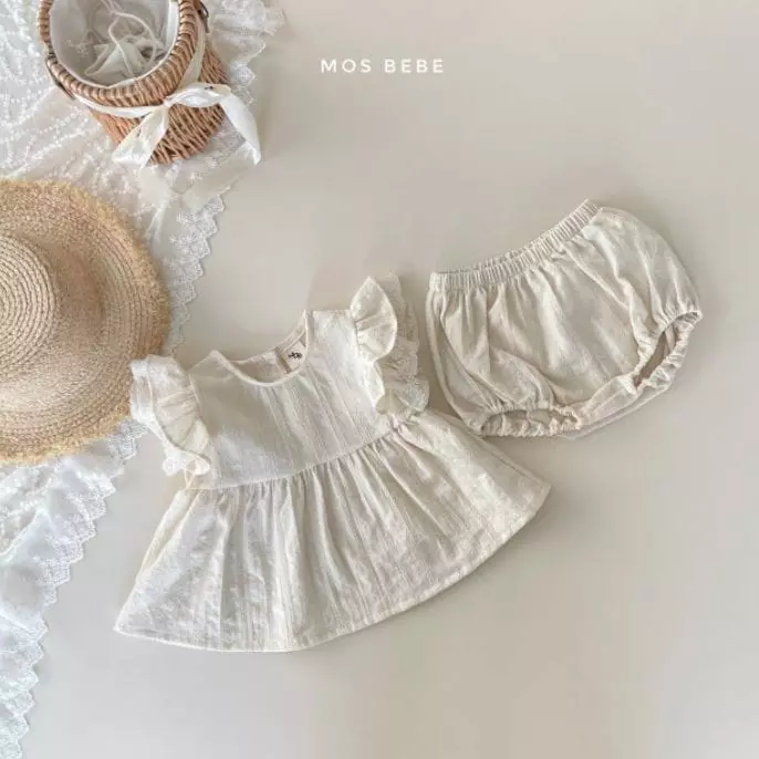Mos Bebe - Korean Baby Fashion - #babyoutfit - Terry Blouse Set - 7