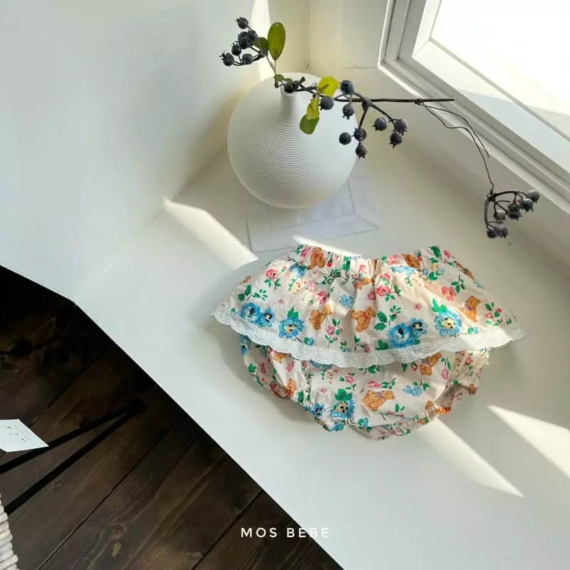 Mos Bebe - Korean Baby Fashion - #onlinebabyboutique - Teddy Skirt Bloomer