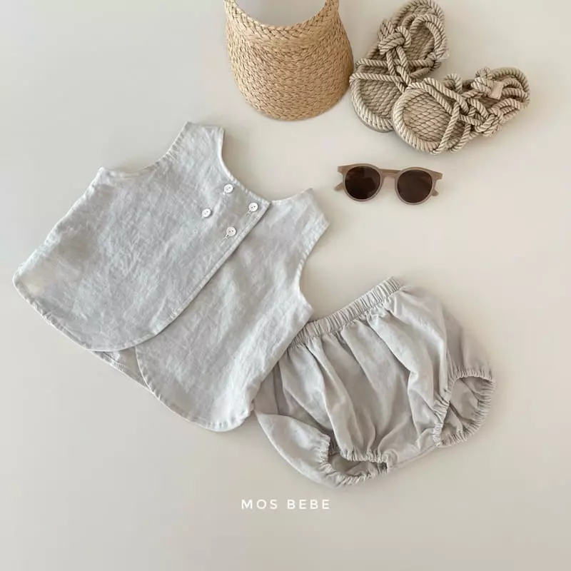 Mos Bebe - Korean Baby Fashion - #onlinebabyboutique - Tami Pocket Top Bottom Set - 10