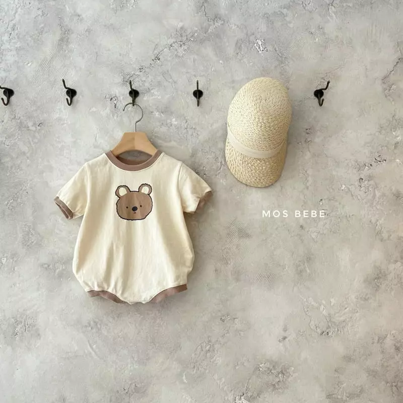 Mos Bebe - Korean Baby Fashion - #onlinebabyboutique - Bear Color Bodysuit