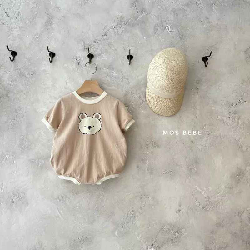 Mos Bebe - Korean Baby Fashion - #onlinebabyshop - Bear Color Bodysuit - 2