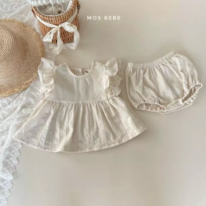 Mos Bebe - Korean Baby Fashion - #onlinebabyshop - Terry Blouse Set - 10