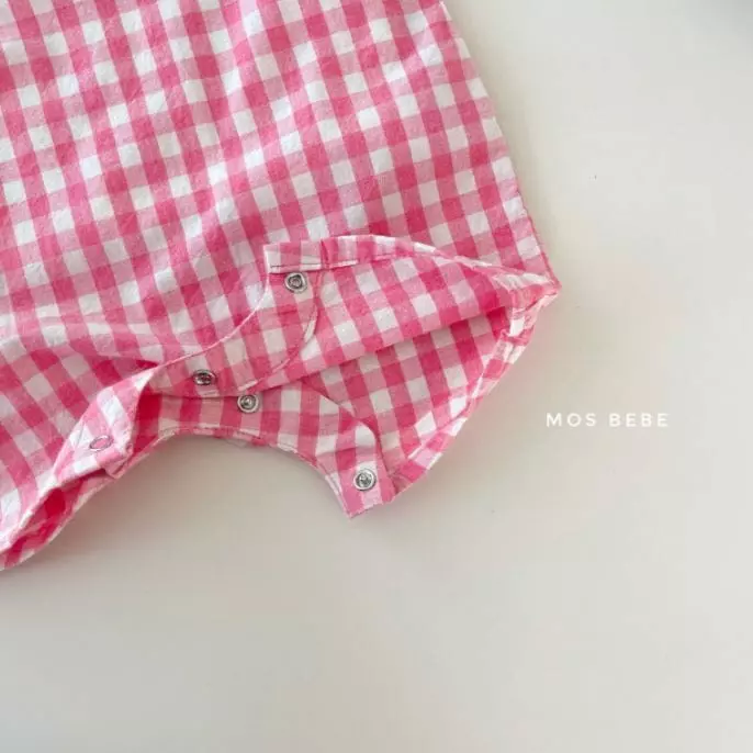 Mos Bebe - Korean Baby Fashion - #onlinebabyshop - Check Dungarees - 8