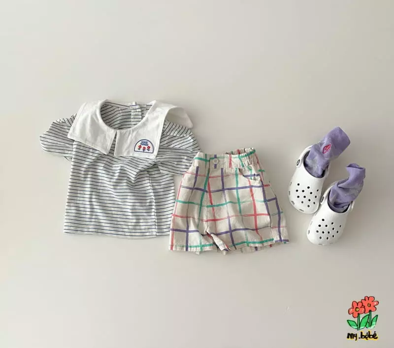 My Bebe - Korean Children Fashion - #Kfashion4kids - Square Collar Tee - 12