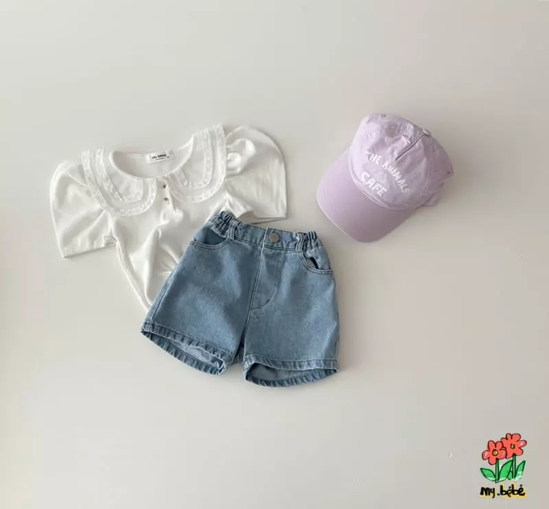 My Bebe - Korean Children Fashion - #childrensboutique - Lace Collar Tee - 7
