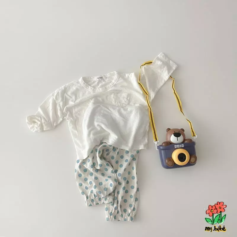 My Bebe - Korean Children Fashion - #designkidswear - Single Jogger Pantsw - 3