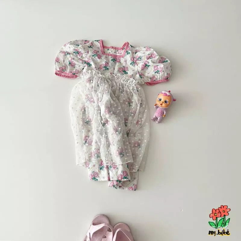 My Bebe - Korean Children Fashion - #discoveringself - Piping One-piece - 10
