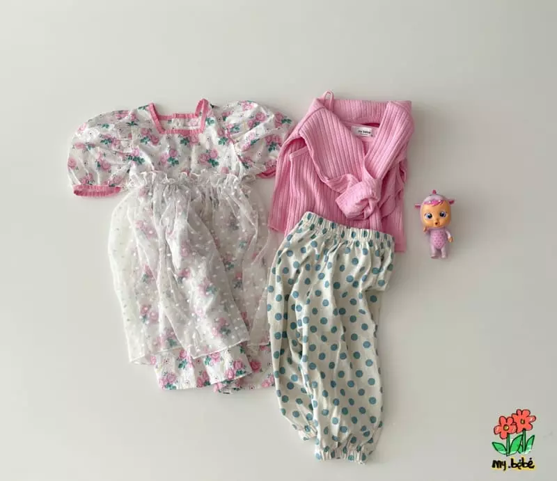 My Bebe - Korean Children Fashion - #fashionkids - Piping One-piece - 11