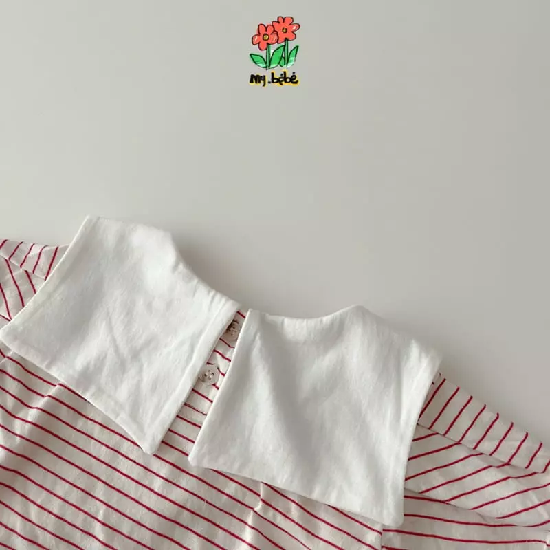 My Bebe - Korean Children Fashion - #fashionkids - Square Collar Tee - 8