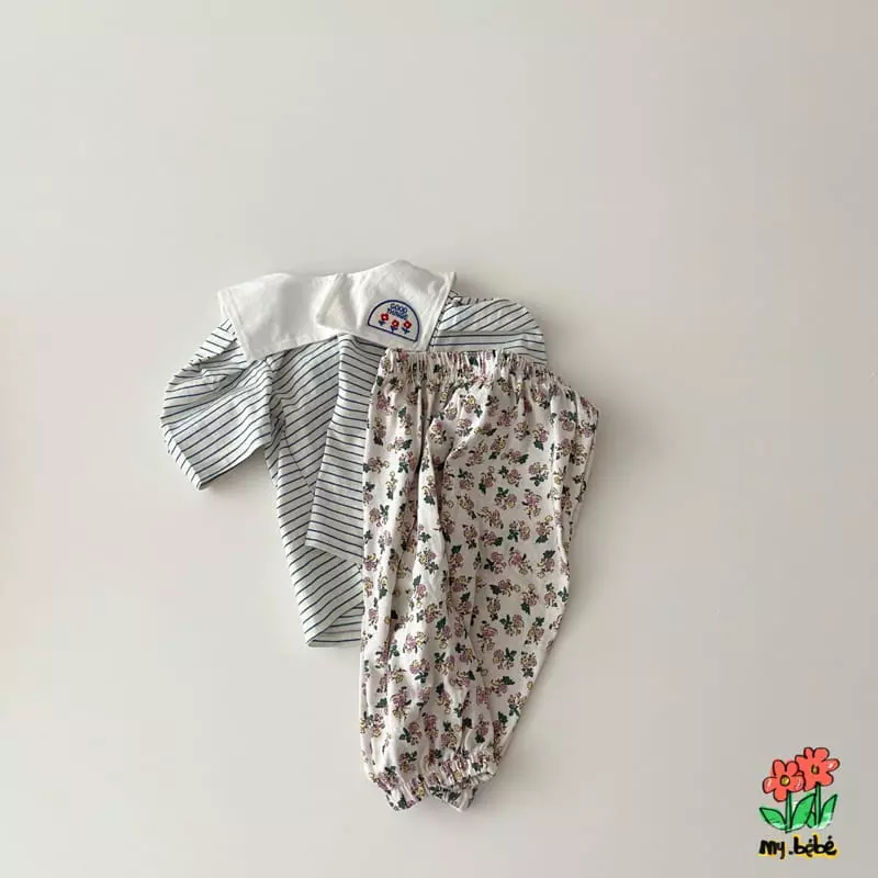 My Bebe - Korean Children Fashion - #kidzfashiontrend - Square Collar Tee - 11