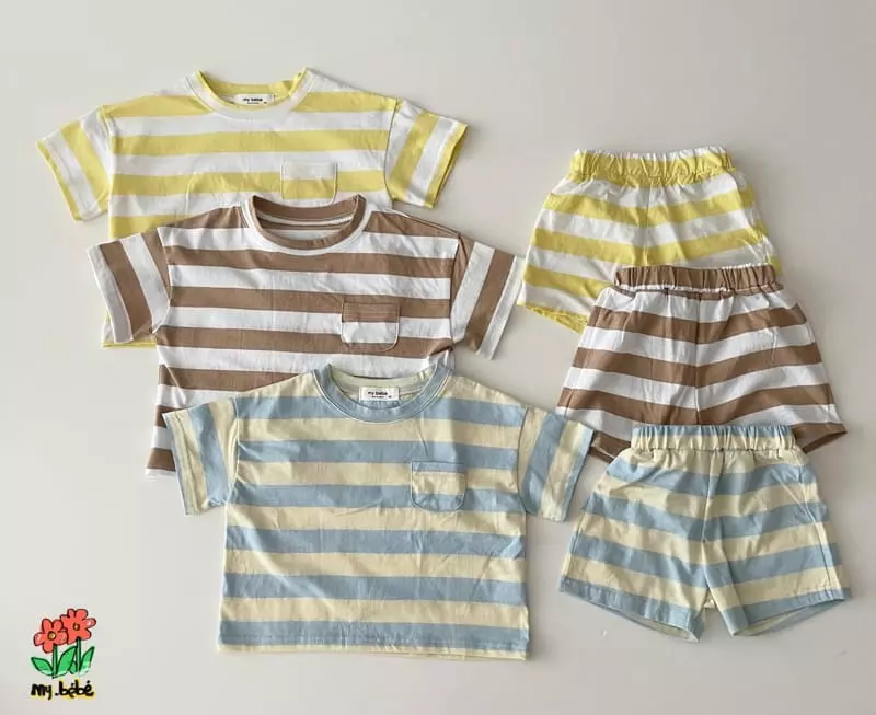 My Bebe - Korean Children Fashion - #magicofchildhood - Together Top Bottom Set - 3