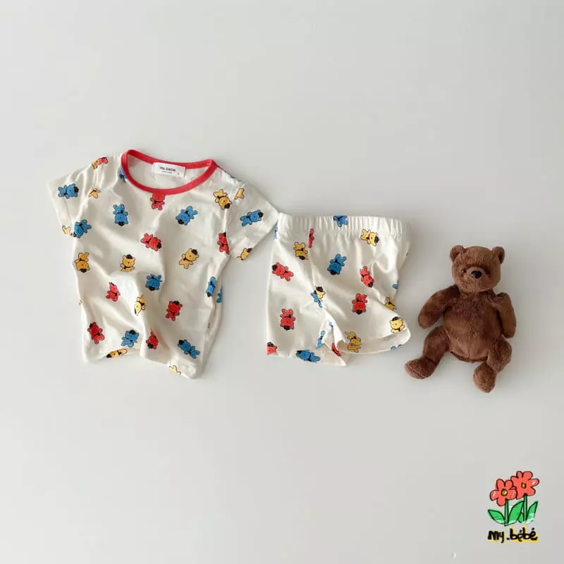 My Bebe - Korean Children Fashion - #minifashionista - Short Sleeves Easywear - 5