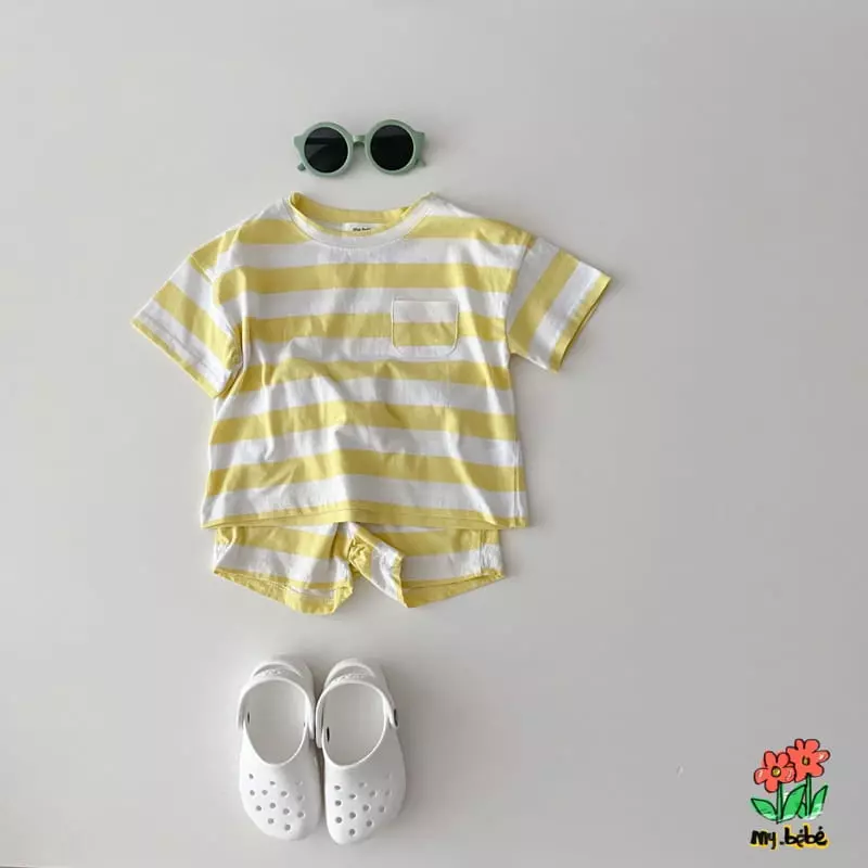 My Bebe - Korean Children Fashion - #magicofchildhood - Together Top Bottom Set - 4