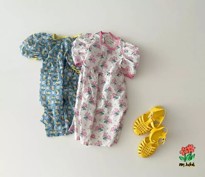 My Bebe - Korean Children Fashion - #minifashionista - Piping One-piece - 2