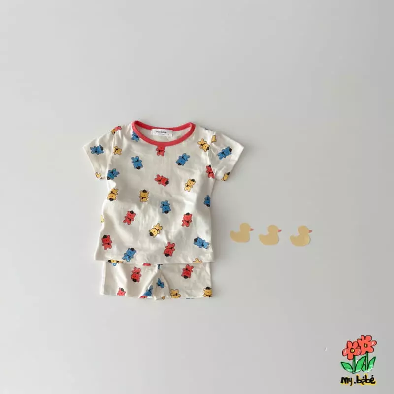 My Bebe - Korean Children Fashion - #prettylittlegirls - Short Sleeves Easywear - 6