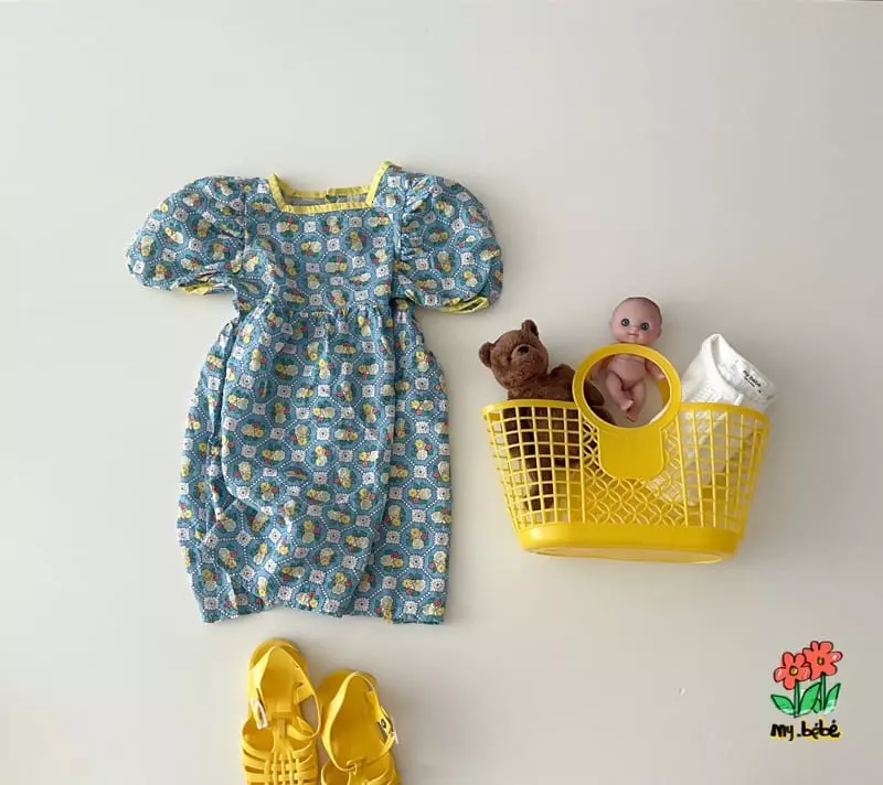 My Bebe - Korean Children Fashion - #prettylittlegirls - Piping One-piece - 3