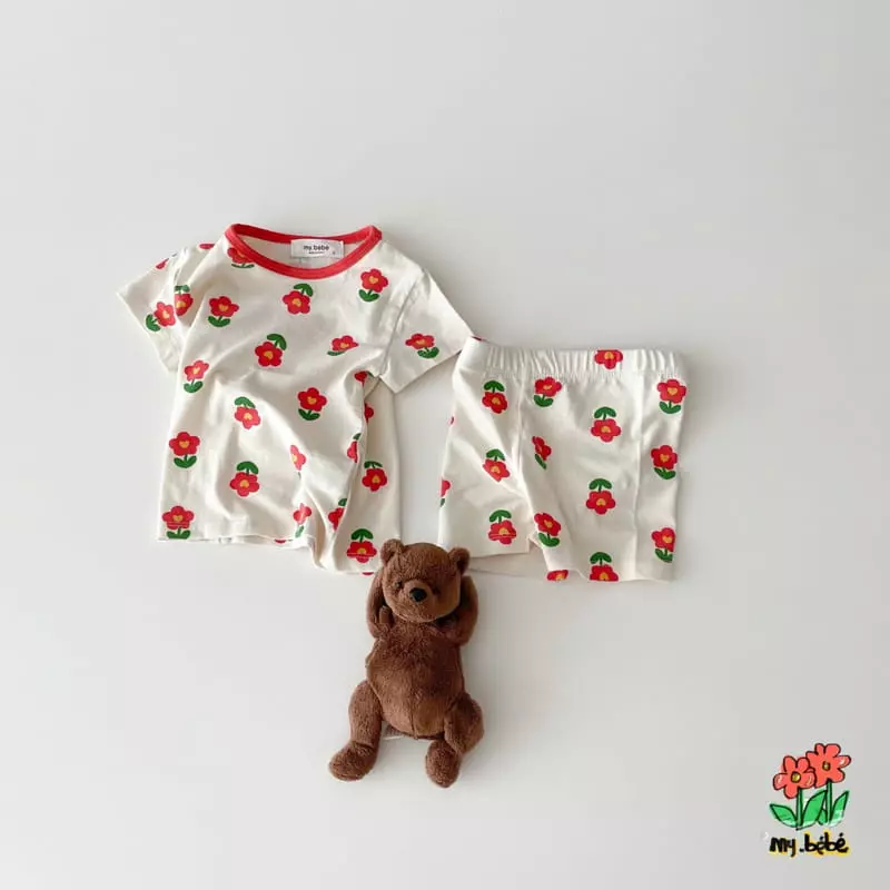 My Bebe - Korean Children Fashion - #stylishchildhood - Short Sleeves Easywear - 9