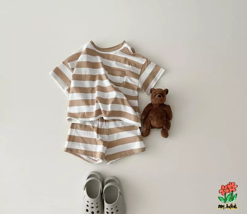 My Bebe - Korean Children Fashion - #stylishchildhood - Together Top Bottom Set - 8