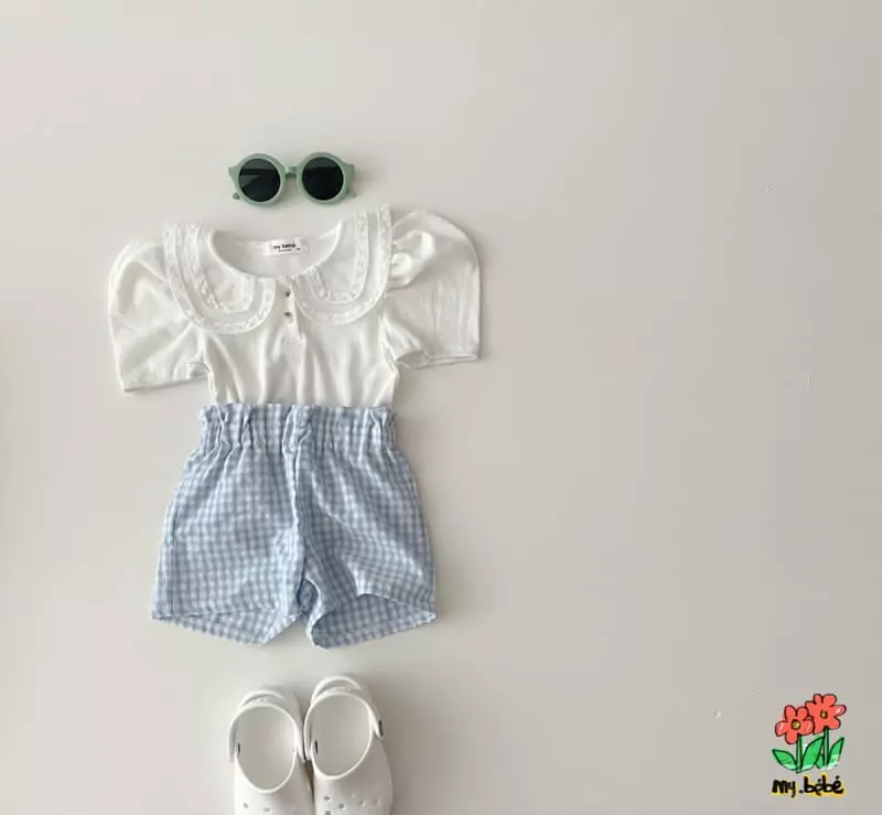 My Bebe - Korean Children Fashion - #stylishchildhood - Lace Collar Tee - 5