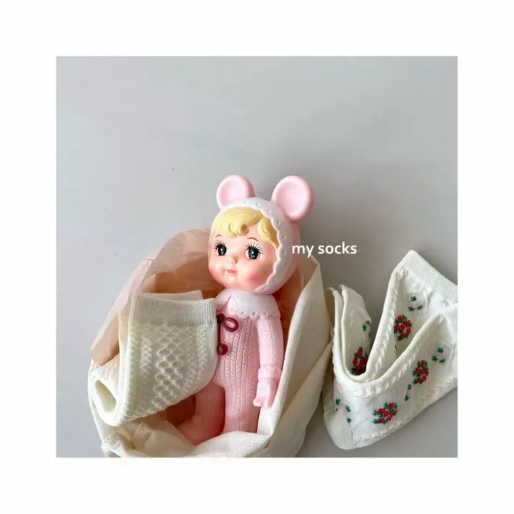 My Socks - Korean Children Fashion - #prettylittlegirls - Double Biyarn Socks Set - 4