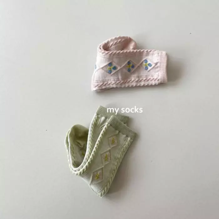 My Socks - Korean Children Fashion - #designkidswear - Green Tea Socks Set
