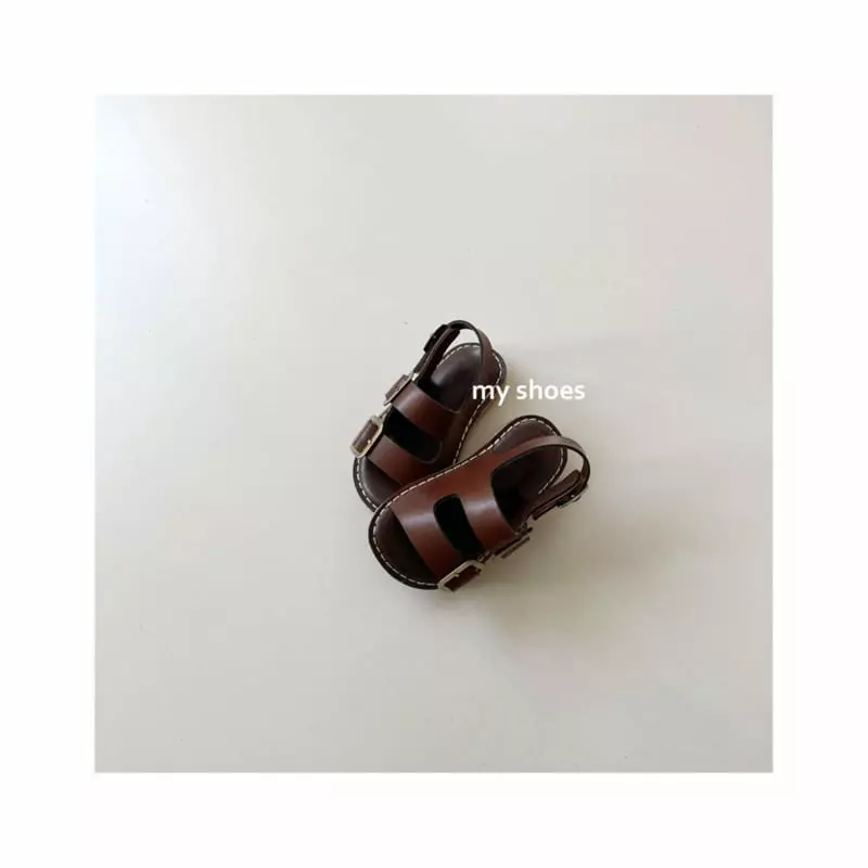 My Socks - Korean Children Fashion - #littlefashionista - Chocolate Sandals - 2