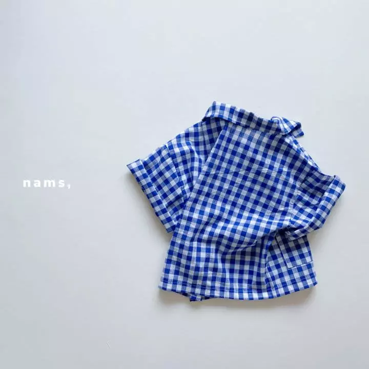 NAMS - Korean Children Fashion - #kidsshorts - Check Summer Shirt - 8