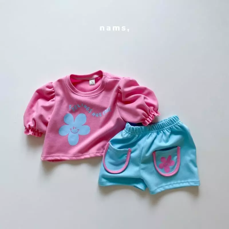 NAMS - Korean Children Fashion - #prettylittlegirls - Feeling Flower Top Bottom Set