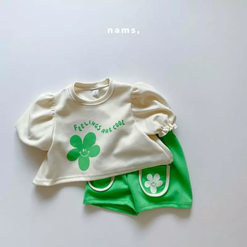 NAMS - Korean Children Fashion - #toddlerclothing - Feeling Flower Top Bottom Set - 4