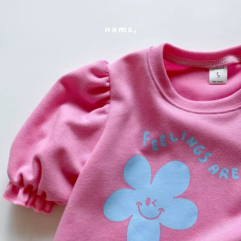 NAMS - Korean Children Fashion - #todddlerfashion - Feeling Flower Top Bottom Set - 2