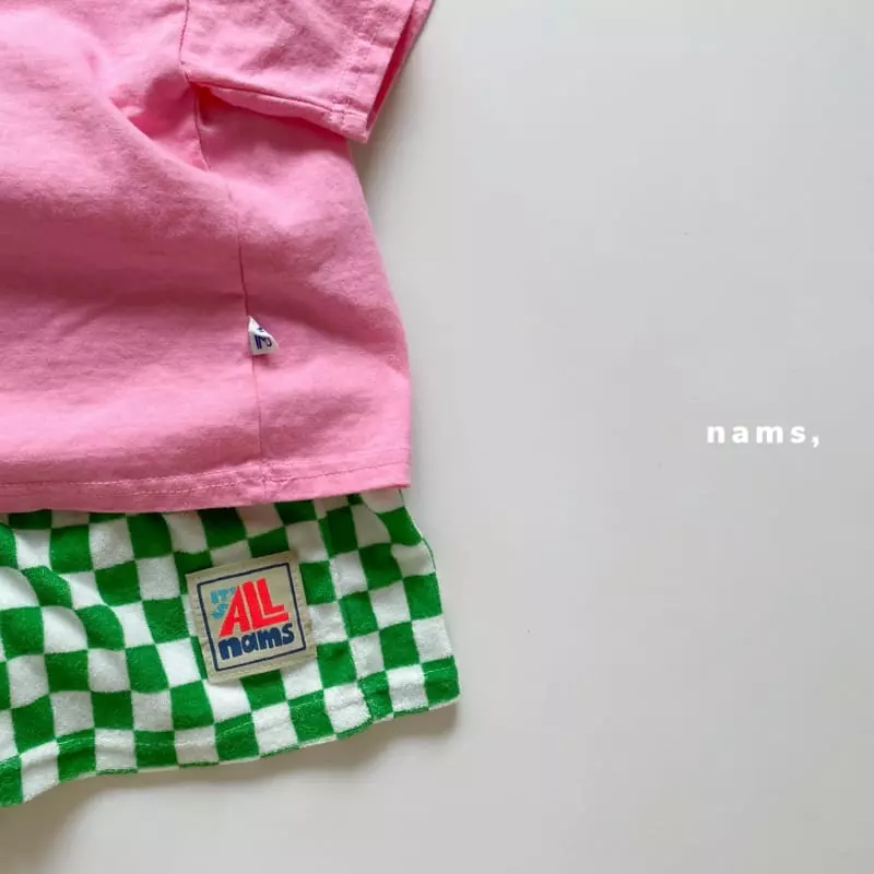 NAMS - Korean Children Fashion - #toddlerclothing - Check Boarder Towel Pants - 10