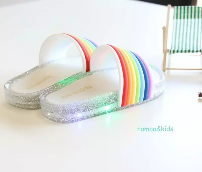 Namoo & Kids - Korean Children Fashion - #kidzfashiontrend - Cotton Candy LED Sliiper Pink - 2