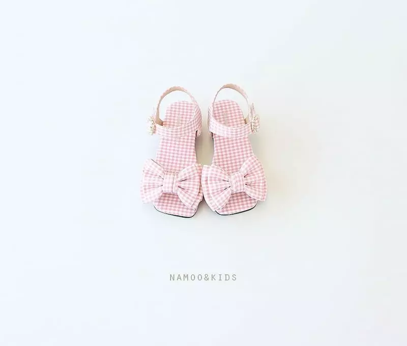 Namoo & Kids - Korean Children Fashion - #littlefashionista - Oan Ribbon Check Sandals