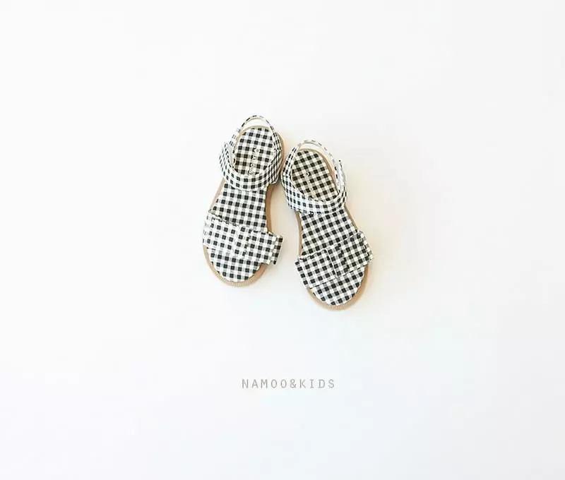 Namoo & Kids - Korean Children Fashion - #littlefashionista - Joy Check Sandals - 8