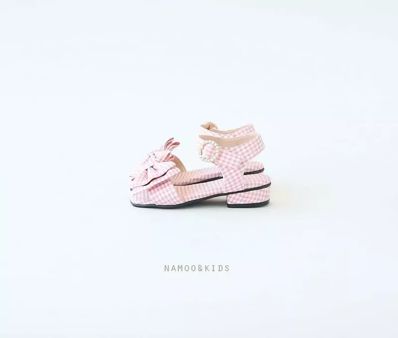 Namoo & Kids - Korean Children Fashion - #minifashionista - Oan Ribbon Check Sandals - 3