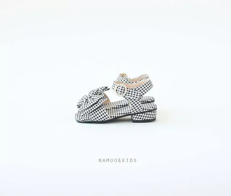 Namoo & Kids - Korean Children Fashion - #stylishchildhood - Oan Ribbon Check Sandals - 7