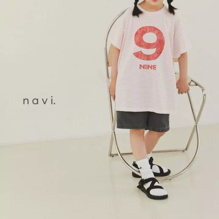 Navi - Korean Children Fashion - #childofig - Nine Long Tee - 5