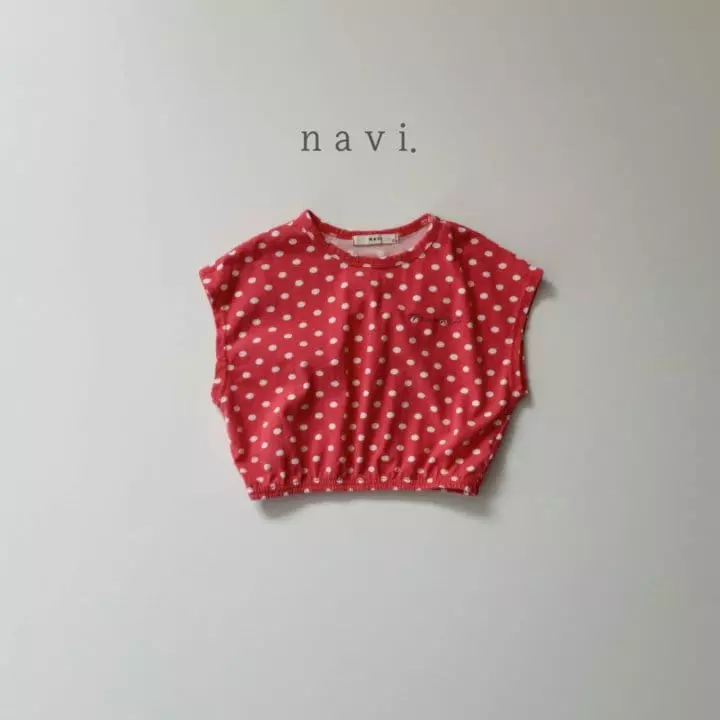 Navi - Korean Children Fashion - #minifashionista - Dot Crop Tee