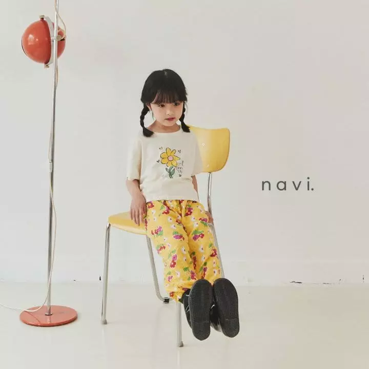 Navi - Korean Children Fashion - #prettylittlegirls - Flower Leaf Pants - 2