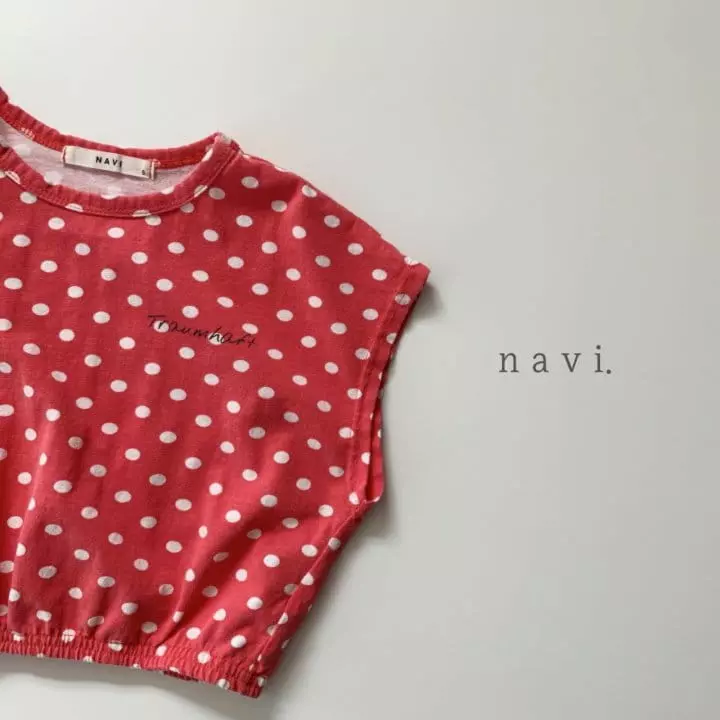 Navi - Korean Children Fashion - #prettylittlegirls - Dot Crop Tee - 2