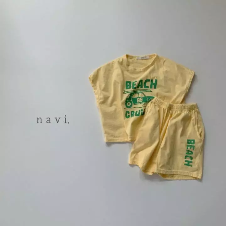 Navi - Korean Children Fashion - #toddlerclothing - Beach Tee - 8